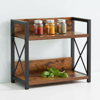 2-Tier Seasoning Storage Space Saving 2 Tier Seasoning Rack Easy to Clean