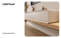 Extendable TV Cabinet Ample Storage Retractable TV Unit Construction Modern Minimalist Media Console for Small Apartment Dwellers