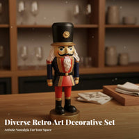 Elegant Look American Design Tabletop Accent Distressed Finish Vintage Resin Figurine Compact Size for Cafe Owners, Wine Cabinet, Bar
