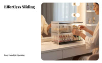 Clear Cosmetic Display Case with Drawers Large Capacity Makeup Organizer
