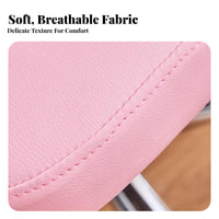 Upholstered Swivel Task Seat Modern Design Desk Chair Quiet Casters