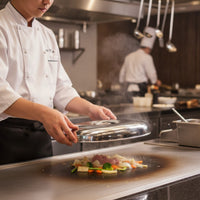 Oval Lid Rust-Resistant Stainless Steel Lid Pan Lid with Knob for Cooks, Caterers, Kitchen, Buffet, Stovetop
