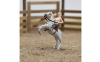 1:64 Horse Equestrian Figurine Detailed Pale Steed and Equestrian Model Hand Painted Diorama Accessory for Collectors, Dioramas
