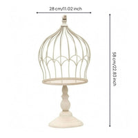 Birdcage Flowers Stand Antique Distressed Vintage Birdcage Planter Bird Finial Home Decor