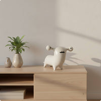 Ceramic Animal Figurine Handmade Animal Ornament Minimalist for Office Desk