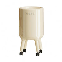 Cylindrical Trash Bin Plastic Home Storage Raised Base