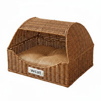 Drawer Type Pet Bed Breathable Semi Enclosed Feline Bed Cozy for Summer, Indoor