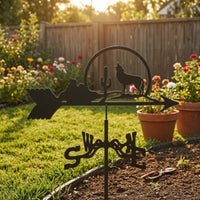 Metal Weathervane Long-Lasting Wrought Iron Wind Indicator Easy to Install