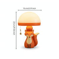 Orange and Cream Toadstool Table Lamp Warm Light Home Decor