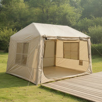 Spacious Inflatable House Tent Breathable Inflatable Camping Tent Roomy Long-Lasting for Families, Backyard