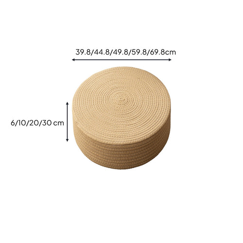 Zafu Meditation Cushion Easy to Place Round Rope Cushion Ergonomic Support