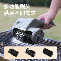烧烤清洁刷电动清洁刷多功能无线家用不锈钢电动滚轮烧烤清洁刷子
