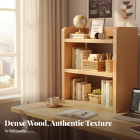 Desktop Bookshelf Space-Saving Multi-Tier Desk Hutch Odorliberated