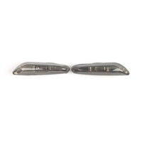 BMW E46 (02-05) Fender Turn Signal Light, Gray Crystal Pattern, Pair, 63137165915 63137165916