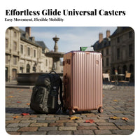 Rigid-Shell Trolley Luggage Large Capadowntown Suitluggage 360-Degree Casters Rolling Luggage for Vacationers, Adults, Vacations, Airport