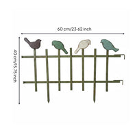 Metal Garden Fence Weather Resistant Decorative Iron Fence Sturdy Wrought Iron Border