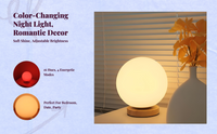 Remote dimmable color LED night light
