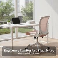 Rolling Chair with Flip-up Arms Foldable Armrests Computer Seat Easy Assembly
