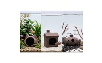 Aquarium Ceramic Terracotta Cave with Openings Hollow Aquatic Habitat Shelter for Shrimp