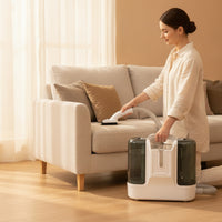 Multi-Attachment Carpet and Upholstery Stain Cleaner Compact Portable Upholstery Cleaner Strong Suction Textile Cleaning Machine Hard-to-Reach for Pet Owners, Families, Sofas, Carpets, Car Interior