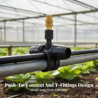 6mm Irrigation Mister Drip System Compatible Brass Misting Nozzle Cooling Mist Fine-Spraying Sprinkler Head for Gardeners, Greenhouse Owners