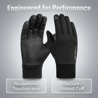 Winter Touchscreen Gloves for Men Waterproof, Fleece Lined Thermal Cycling Windproof Sports for Skiing and Biking