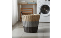 Imitation Rattan Laundry Basket Multi-Purpose Woven Plastic Storage Bin