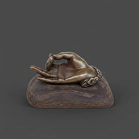 Hand Statue Decor Aged Finish Brass Sculpture Collectible for Art Lovers