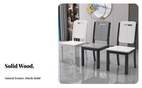 Rounded Corners Solid Wood Dining Chair Ergonomic Design Modern Backrest Chair Easy to Clean Household Furniture High Temperature Resistant for Homeowners, Families, Restaurant Owners, Living Room, Home