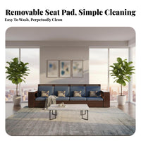 Frame Couch with Storage Drawers Winter and Summer two-seasonUse configurable L-Shaped Couch Minimalist aesthetic Sofa Set for Homeowners, Living Room, Lounge Area
