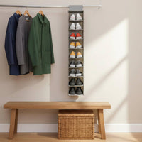 10 Layer Hanging Storage Bag Easy to Reach Hanging Hat Organizer for Closet