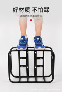 Bicycle Rear Basket for Mountain Bikes, Folding Bikes, Large Capacity Metal Basket