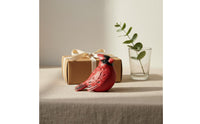 Hand-Painted Bird Sculpture Symbolic Resin Bird Statue Realistic Look Resin Avian Statue for Bookshelf, Windowsill