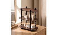 Compact Vanity Shelf with Spindle Legs | 2-Tier, Tabletop Storage Rack, for Dresser