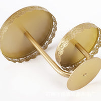 2-Tier Dessert Stand Metal Cupcake Display Stand Portable for Buffets