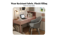 Armless Vanity Chair Adjustable Height Home Seating noiseless Casters for Students