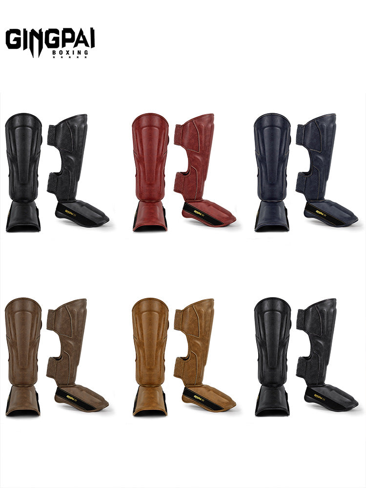 Professional Muay Thai Shin Guards with Instep Protection