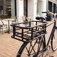 Rear Cycle Basket with Liner Easy to Install Rear Cycle Basket Open-Top for Commuters, Cyclists, Grocery Shopping, Daily Commuting, Errands