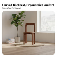 Curved spine Wooden Chair Rounded Edges Seating Furniture Supportive spinerest