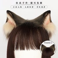仿真暹罗猫耳朵发箍cosplay立体兽耳手作猫耳发箍Lolita漫展道具