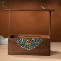 Walnut Tissue Box Wooden Storage Organizer Handheld