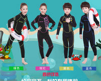 ZCCO新款儿童潜水服连体长袖拉链保暖3mm游泳衣套装潜水服