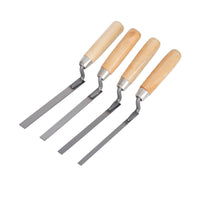 4 Pieces Tuck Pointer with Wooden Handle Sturdy Tuckpointing Tool Sturdy