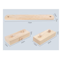 Wooden Balance Bridge Coordination Training Balance Bridge Toy STEM Children's Activity Equipment for Indoor Playroom