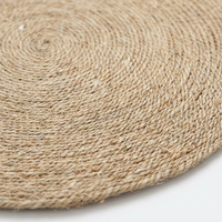 Oval Handwoven Jute Mat, Braided Jute Round Rug, Jute Floor Mat for Entryway, Bohemian Decor Enthusi - Image 10