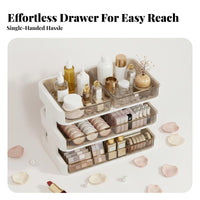 Makeup Case with Drawers Compartmentalized Design Cosmetic Organizer for Desktop