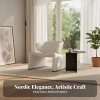 M-Shaped Armchair Nordic Aesthetic Lounge Chair artistic aesthetic dense Foam Filling for Living Room, Hotel Lobby, Apartment