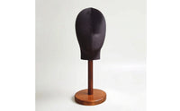 Mannequin Head with Wooden Base Sturdy Head Mannequin Hat Display Stand for Boutique Owners