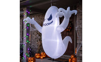 Hanging Inflatable Ghost Glowing Ghost with LED Lights Outdoor Halloween Decoration Indoor for Porch