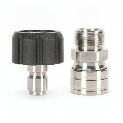 Knurled Collar 3/8 Quick Connector Garden Hose Coupler Polished Finish Tool Accessory Sealing Ring